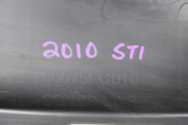 2008-2014 SUBARU WRX STI KICK PANEL DRIVERS LEFT LOWER DASH PANEL OEM 66075FG010 - Image 6