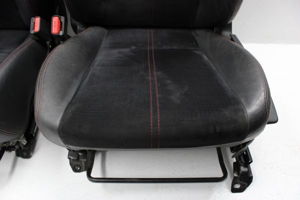 2008-2014 SUBARU WRX STI FRONT SUEDE/LEATHER SEATS BLACK LH/RH PAIR OEM - Image 5