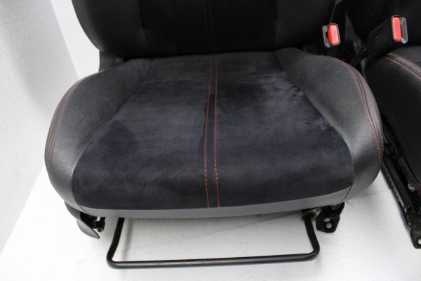 2008-2014 SUBARU WRX STI FRONT SUEDE/LEATHER SEATS BLACK LH/RH PAIR OEM - Image 8