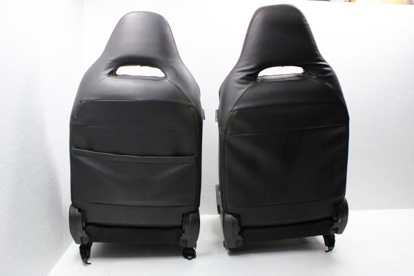 2008-2014 SUBARU WRX STI FRONT SUEDE/LEATHER SEATS BLACK LH/RH PAIR OEM - Image 9