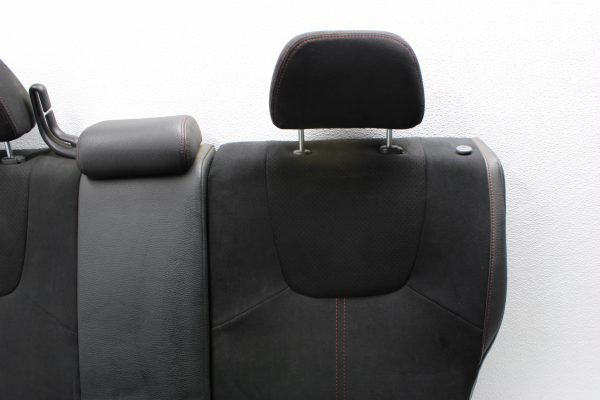 2008-2014 SUBARU WRX & STI HATCH REAR SEATS UPPER & LOWER SET BLACK/RED STICH - Image 3