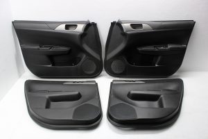 2008-2010 SUBARU IMPREZA WRX & STI DOOR PANELS SET DOOR CARDS RED STITCHED OEM