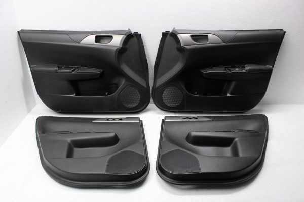 2008-2010 SUBARU IMPREZA WRX & STI DOOR PANELS SET DOOR CARDS RED STITCHED OEM