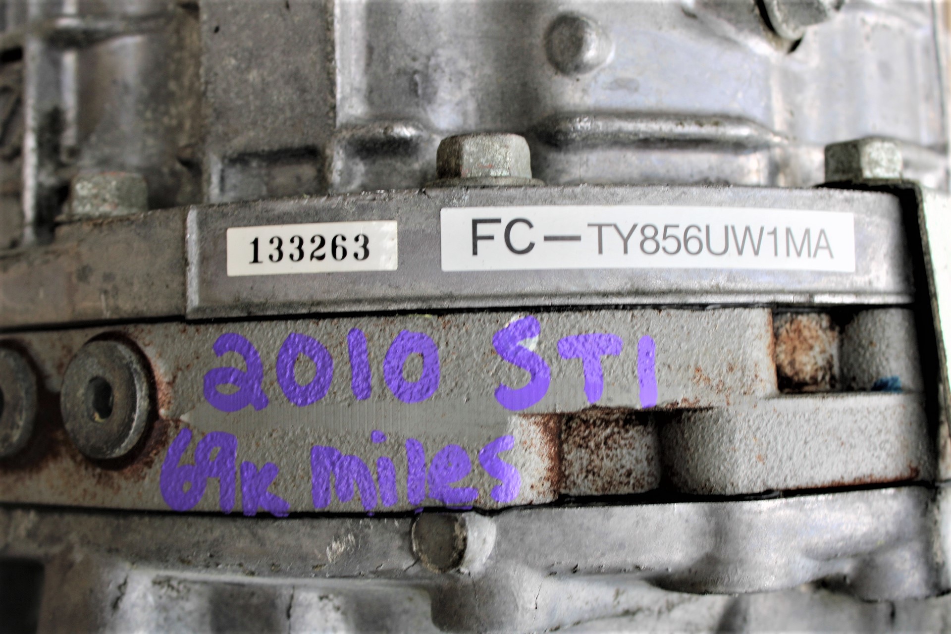 2008-2018 SUBARU WRX STI 6 SPEED MANUAL TRANSMISSION SWAP 6MT 69K MILES EJ257 - Image 12