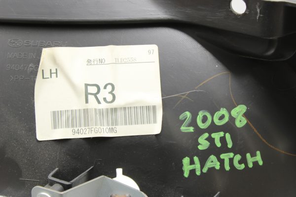 2008-2014 SUBARU WRX & STI HATCH LEFT REAR TRUNK QUARTER PANEL INTERIOR TRIM LH - Image 5