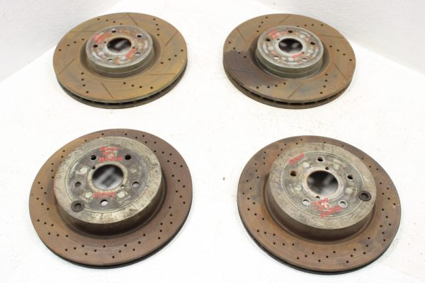 2008-2017 SUBARU WRX STI STOPTECH FRONT & REAR DRILLED / SLOTTED BRAKE ROTORS