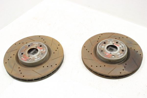 2008-2017 SUBARU WRX STI STOPTECH FRONT & REAR DRILLED / SLOTTED BRAKE ROTORS - Image 3