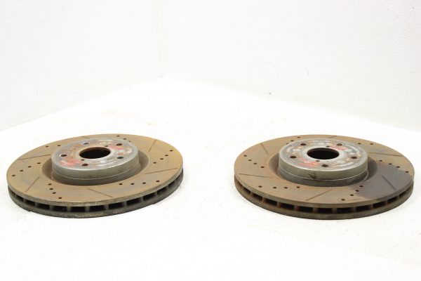 2008-2017 SUBARU WRX STI STOPTECH FRONT & REAR DRILLED / SLOTTED BRAKE ROTORS - Image 4