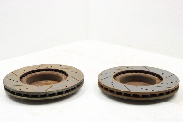 2008-2017 SUBARU WRX STI STOPTECH FRONT & REAR DRILLED / SLOTTED BRAKE ROTORS - Image 6