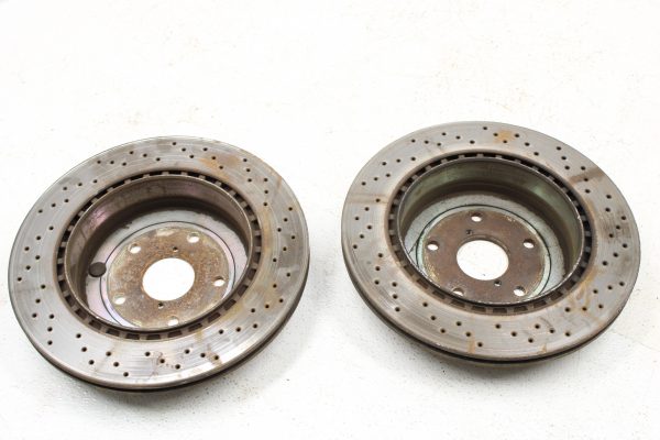 2008-2017 SUBARU WRX STI STOPTECH FRONT & REAR DRILLED / SLOTTED BRAKE ROTORS - Image 9