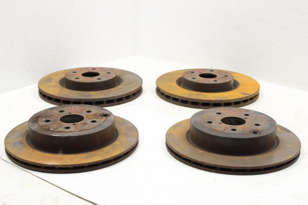 2008-2017 SUBARU WRX STI FRONT AND REAR BREMBO BRAKE ROTORS SET OEM 5X114 - Image 2