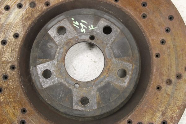2008-2017 SUBARU WRX STI SINGLE FRONT DRILLED BRAKE ROTOR 5X114 56K MILES OEM - Image 5