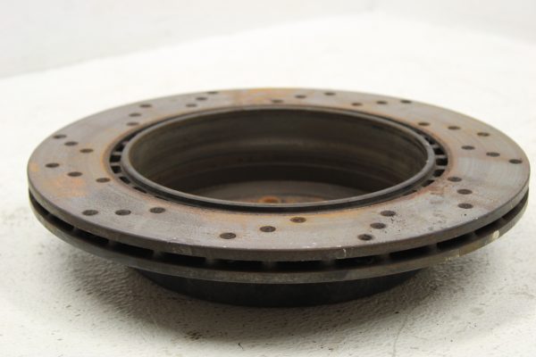 2008-2017 SUBARU WRX STI SINGLE FRONT DRILLED BRAKE ROTOR 5X114 56K MILES OEM - Image 4
