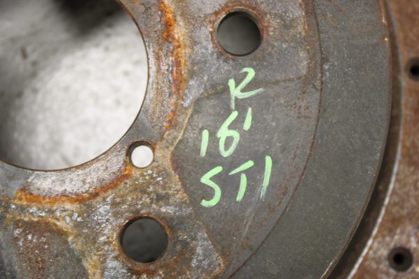 2008-2017 SUBARU WRX STI SINGLE FRONT DRILLED BRAKE ROTOR 5X114 56K MILES OEM - Image 6