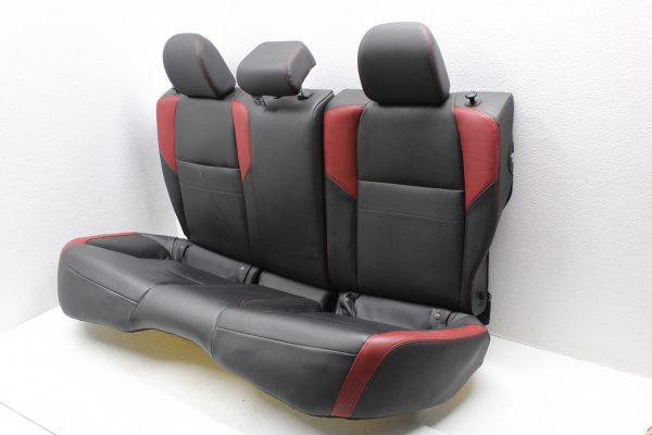 2015-2020 SUBARU WRX STI REAR SEATS UPPER & LOWER SET LEATHER BLACK & RED - Image 2