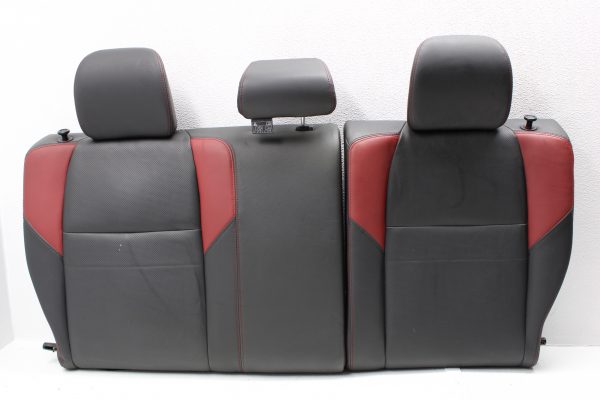 2015-2020 SUBARU WRX STI REAR SEATS UPPER & LOWER SET LEATHER BLACK & RED - Image 9