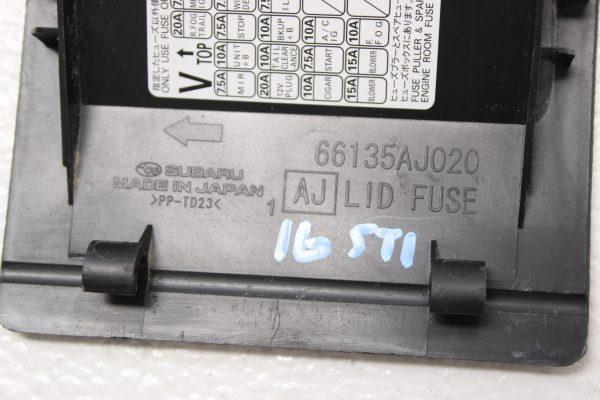 2015-2021 SUBARU WRX & STI INTERIOR LOWER DASH FUSE BOX COVER DOOR PANEL - Image 5