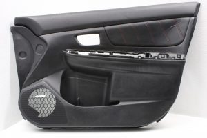 2015-2020 SUABRU WRX STI FRONT RH PASSENGER SIDE LEATHER RED STITCH DOOR CARD