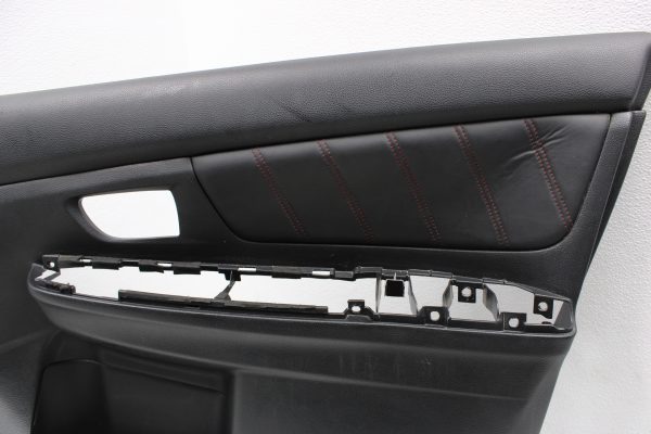 2015-2020 SUABRU WRX STI FRONT RH PASSENGER SIDE LEATHER RED STITCH DOOR CARD - Image 4