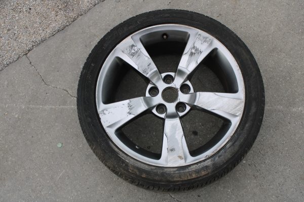 2008-2014 SUBARU WRX STI 5 SPOKE WHEEL OEM 18×8.5+55 5×114 W/ TIRE 245/40/18