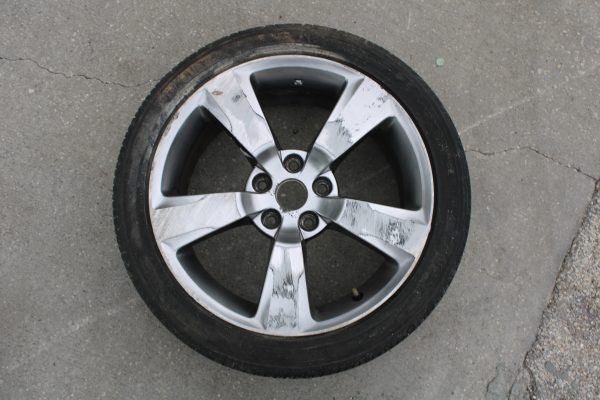 2008-2014 SUBARU WRX STI 5 SPOKE WHEEL OEM 18×8.5+55 5×114 W/ TIRE 245/40/18 - Image 2