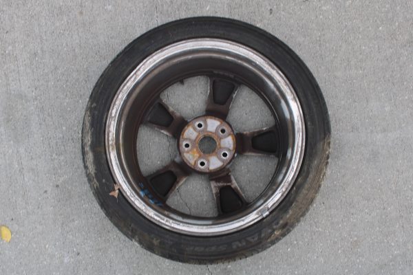 2008-2014 SUBARU WRX STI 5 SPOKE WHEEL OEM 18×8.5+55 5×114 W/ TIRE 245/40/18 - Image 6