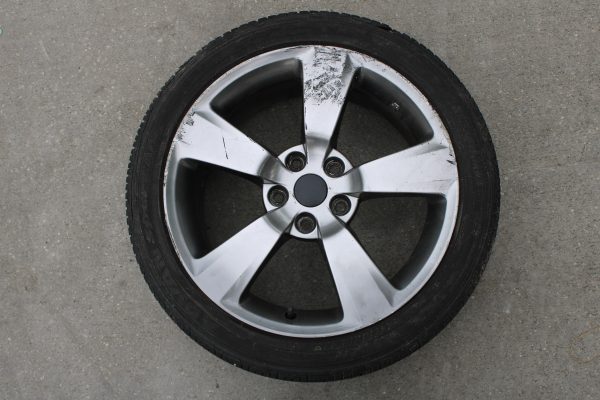 2008-2014 SUBARU WRX STI 5 SPOKE WHEEL OEM 18×8.5+55 5×114 W/ TIRE 245/40/18 - Image 2