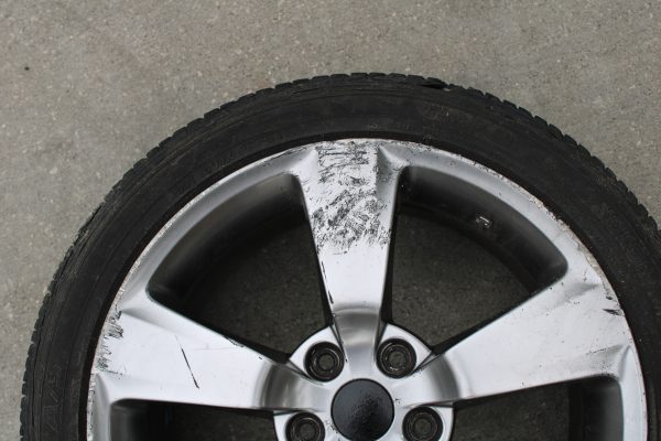 2008-2014 SUBARU WRX STI 5 SPOKE WHEEL OEM 18×8.5+55 5×114 W/ TIRE 245/40/18 - Image 3