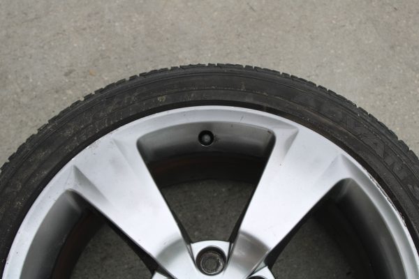 2008-2014 SUBARU WRX STI 5 SPOKE WHEEL OEM 18×8.5+55 5×114 W/ TIRE 245/40/18 - Image 4