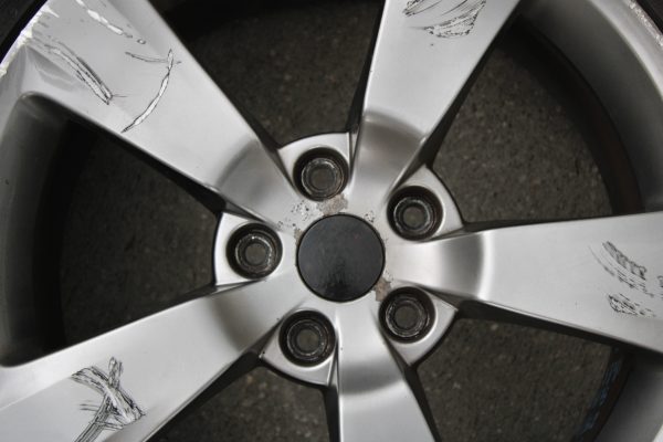 2008-2014 SUBARU WRX STI 5 SPOKE WHEEL OEM 18x8.5+55 5x114 W/ TIRE 245/40/18 - Image 4