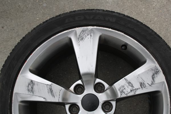 2008-2014 SUBARU WRX STI 5 SPOKE WHEEL OEM 18x8.5+55 5x114 W/ TIRE 245/40/18 - Image 2