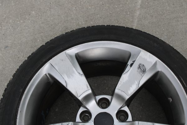 2008-2014 SUBARU WRX STI 5 SPOKE WHEEL OEM 18x8.5+55 5x114 W/ TIRE 245/40/18 - Image 4
