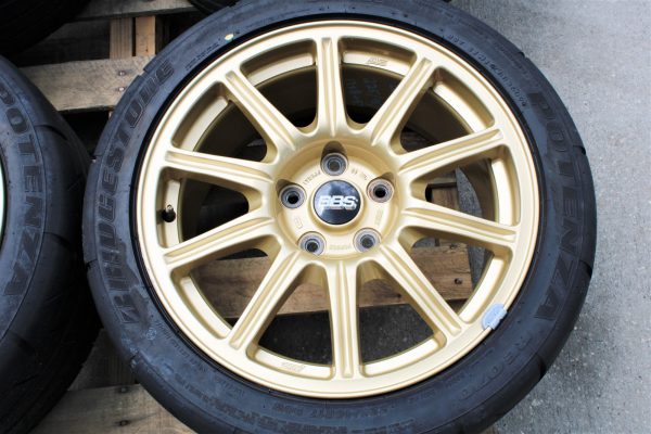 2005-2007 SUBARU WRX STI GOLD BBS FORGED RIMS WHEELS & TIRES 33K MILE 17X8 5X114 - Image 5