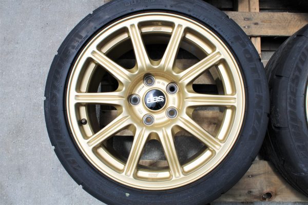 2005-2007 SUBARU WRX STI GOLD BBS FORGED RIMS WHEELS & TIRES 33K MILE 17X8 5X114 - Image 6