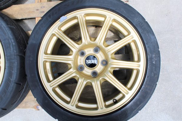 2005-2007 SUBARU WRX STI GOLD BBS FORGED RIMS WHEELS & TIRES 33K MILE 17X8 5X114 - Image 7