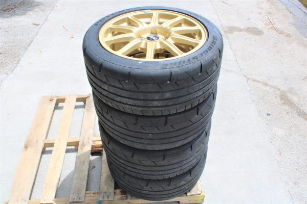 2005-2007 SUBARU WRX STI GOLD BBS FORGED RIMS WHEELS & TIRES 33K MILE 17X8 5X114 - Image 11