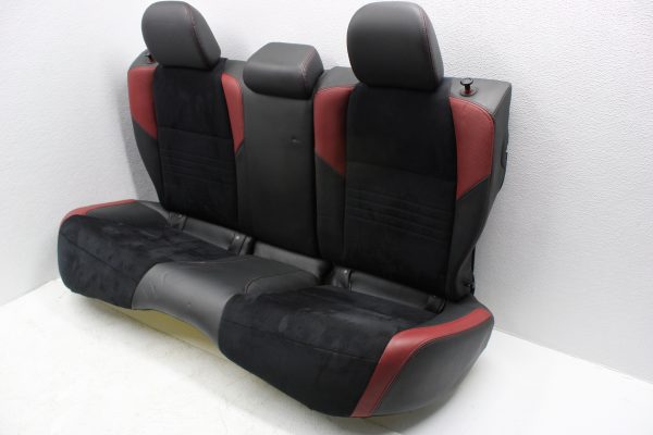 2015-2020 SUBARU WRX STI REAR SEATS UPPER & LOWER ALCANTARA/LEATHER BLACK & RED - Image 2
