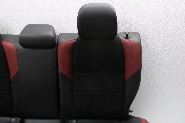 2015-2020 SUBARU WRX STI REAR SEATS UPPER & LOWER ALCANTARA/LEATHER BLACK & RED - Image 3