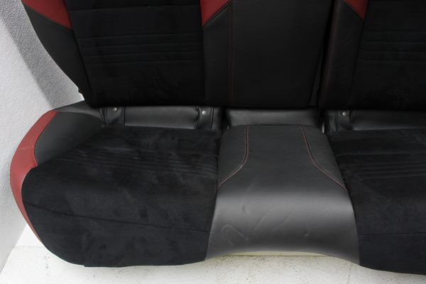 2015-2020 SUBARU WRX STI REAR SEATS UPPER & LOWER ALCANTARA/LEATHER BLACK & RED - Image 6