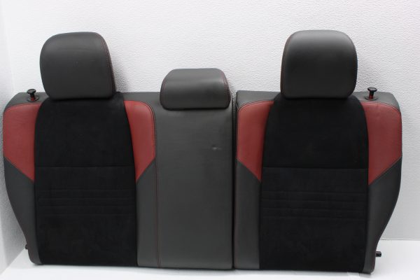 2015-2020 SUBARU WRX STI REAR SEATS UPPER & LOWER ALCANTARA/LEATHER BLACK & RED - Image 9