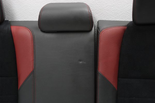 2015-2020 SUBARU WRX STI REAR SEATS UPPER & LOWER ALCANTARA/LEATHER BLACK & RED - Image 10