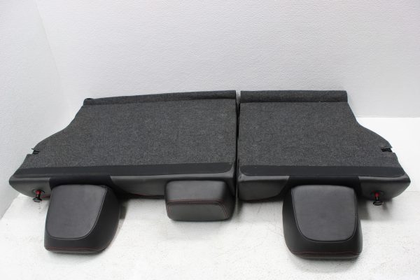 2015-2020 SUBARU WRX STI REAR SEATS UPPER & LOWER ALCANTARA/LEATHER BLACK & RED - Image 11