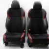 2015-2020 SUBARU WRX STI FRONT SEATS RED BLACK LEATHER/ALCANTARA SUEDE OEM