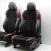 2015-2020 SUBARU WRX STI FRONT SEATS RED BLACK LEATHER/ALCANTARA SUEDE OEM - Image 2