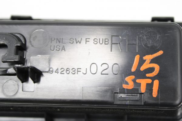 2015-2020 SUBARU WRX & STI FRONT RH PASSENGER SIDE WINDOW SWITCH PANEL OEM - Image 4
