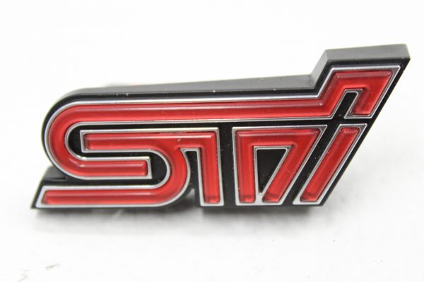 2015-2020 SUBARU WRX STI FRONT GRILLE EMBLEM BADGE RED NAMEPLATE OEM