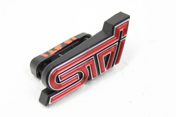 2015-2020 SUBARU WRX STI FRONT GRILLE EMBLEM BADGE RED NAMEPLATE OEM - Image 3