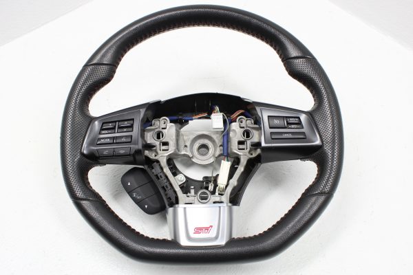 2015-2020 SUBARU WRX & STI STEERING WHEEL ASSEMBLY RED STITCHED OEM