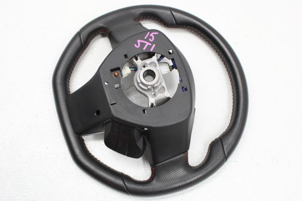 2015-2020 SUBARU WRX & STI STEERING WHEEL ASSEMBLY RED STITCHED OEM - Image 9