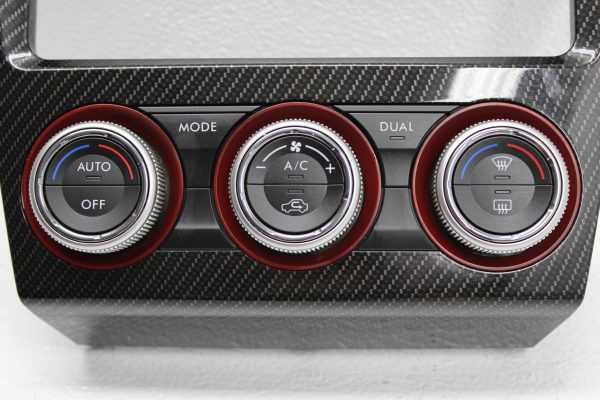 2015-2017 SUBARU WRX STI CARBON FIBER CLIMATE CONTROL RADIO BEZEL TRIM OEM - Image 5